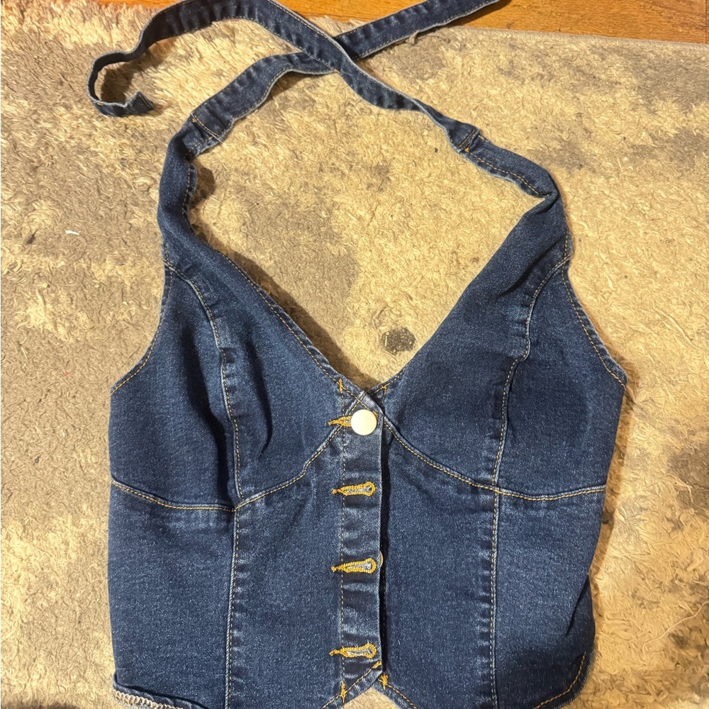 Women's Denim Halter Top
